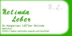 melinda leber business card